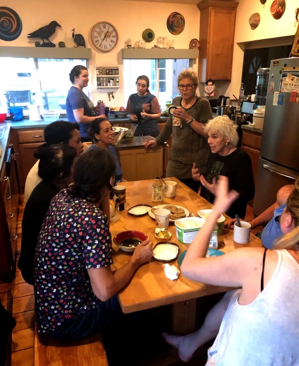 Morning circle in the kitchen